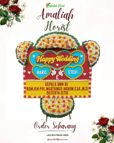 Papan Bunga Pernikahan Karangtawar